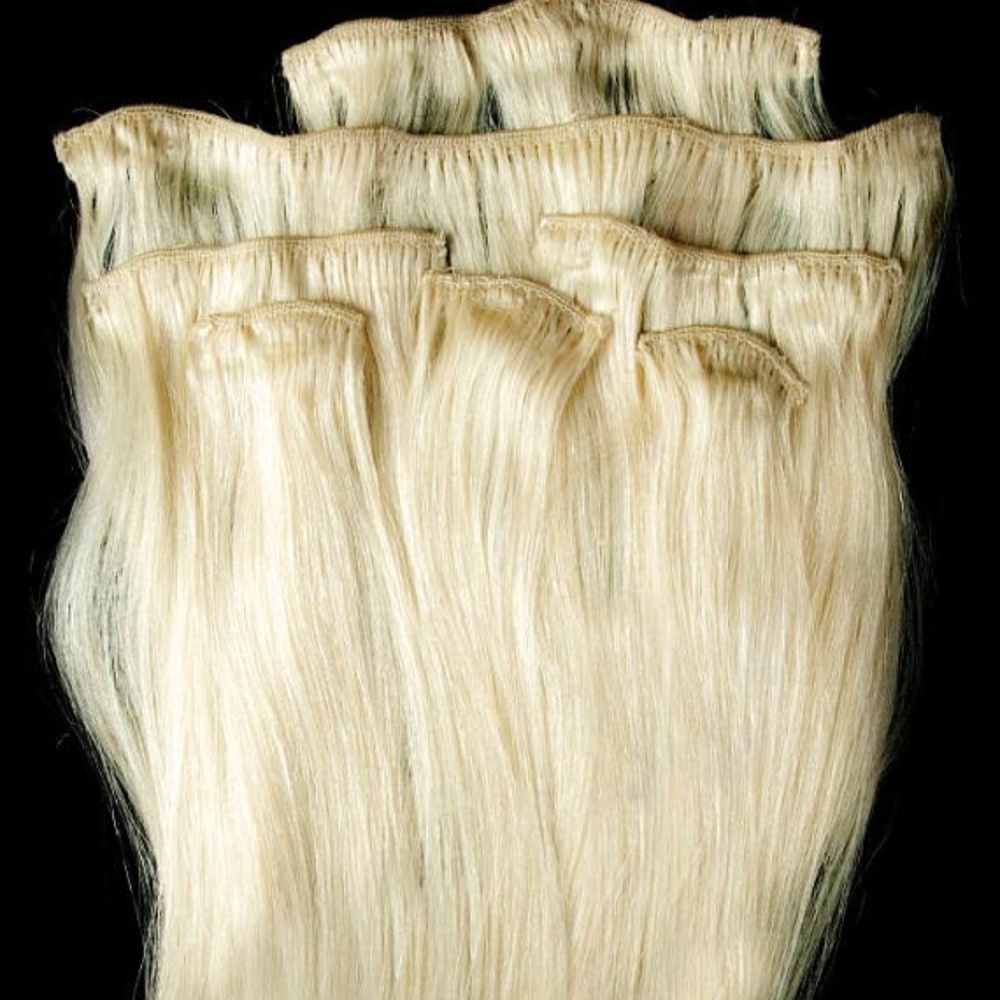 18" 100% Clip in Human Hair Extensions 7Pcs,14 clips #24 - Picture 2 of 2